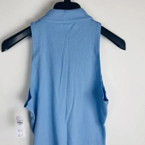 New Abercrombie & Fitch Womans Sz XL Soft A&F Ribbed Polo Bodysuit Blue NWT - Picture 5 of 7